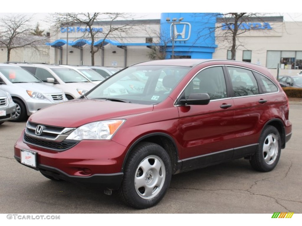 2010 CR-V LX AWD - Tango Red Pearl / Gray photo #1