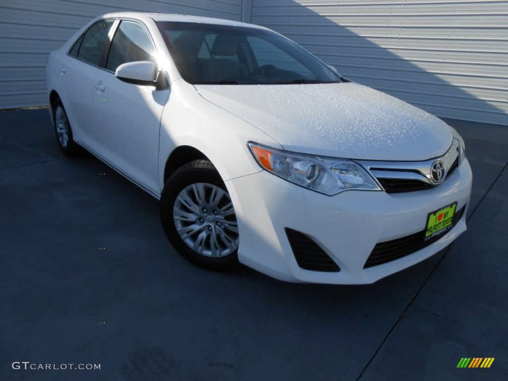 2012 Camry LE - Super White / Ash photo #1