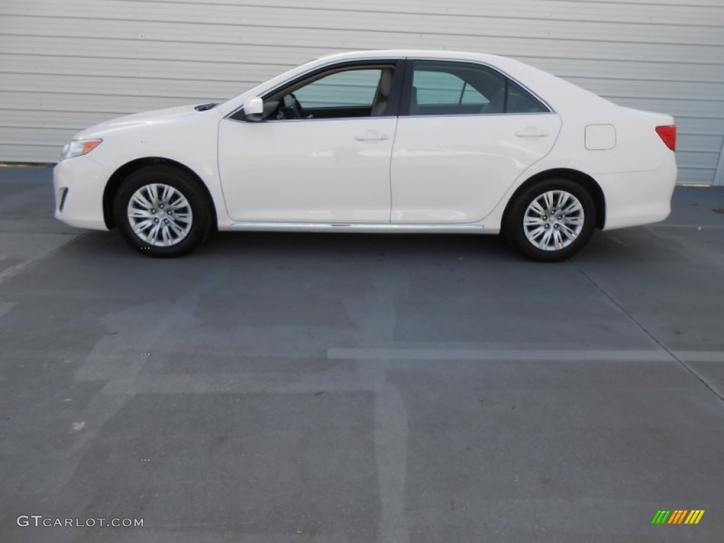 2012 Camry LE - Super White / Ash photo #6