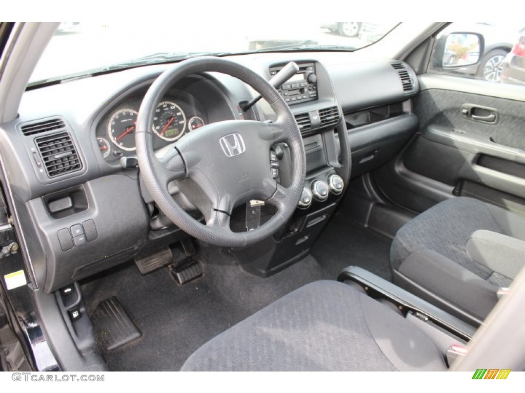 Black Interior 2005 Honda CR-V LX 4WD Photo #77426346