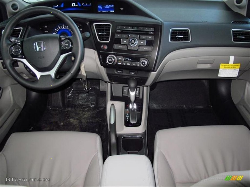 2013 Honda Civic EX-L Coupe Gray Dashboard Photo #77427900