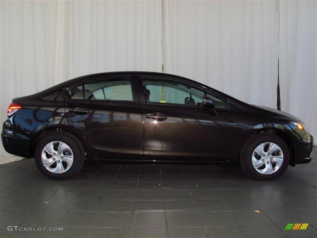 Kona Coffee Metallic 2013 Honda Civic LX Coupe Exterior Photo #77428122