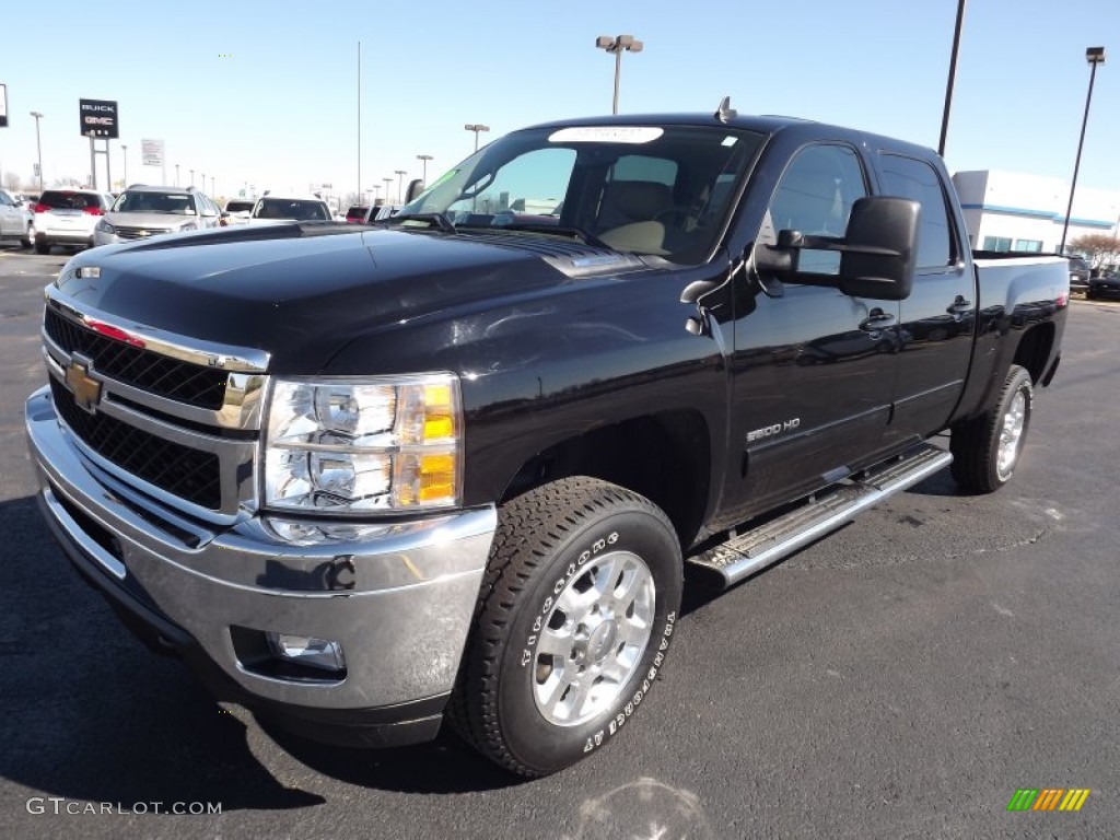 2011 Silverado 2500HD LTZ Crew Cab 4x4 - Black / Dark Cashmere/Light Cashmere photo #1