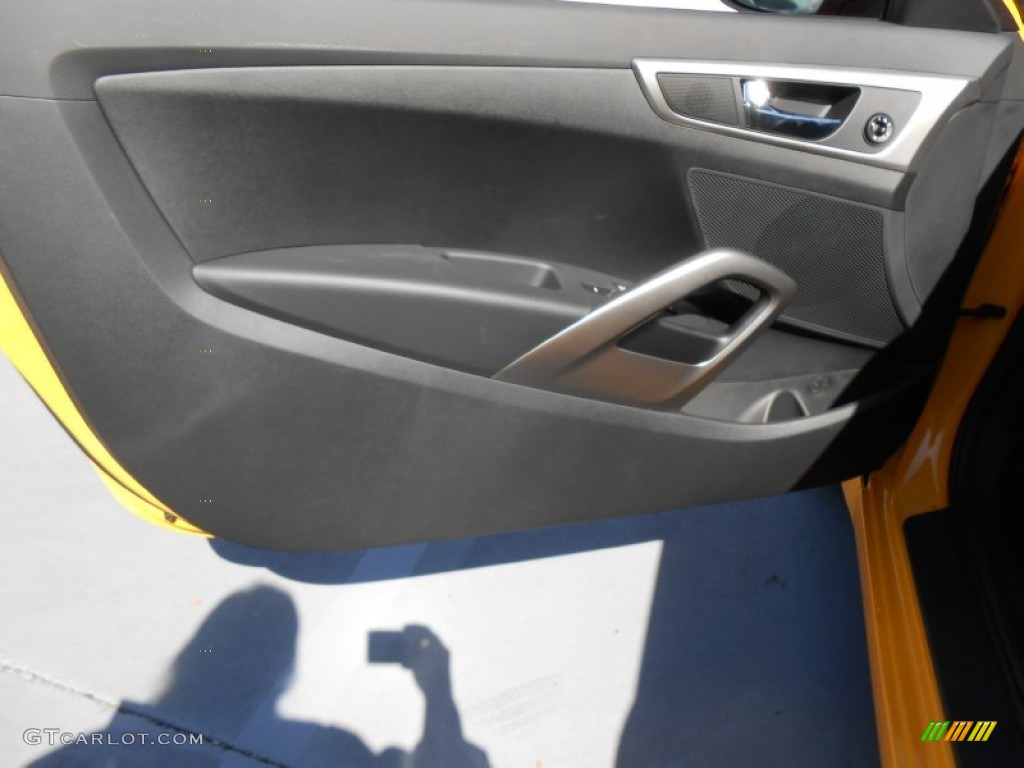 2013 Hyundai Veloster Standard Veloster Model Black Door Panel Photo #77432274