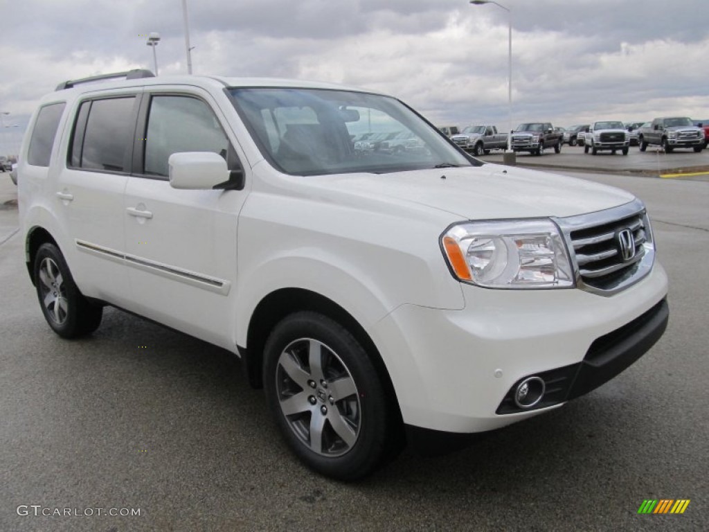 White Diamond Pearl 2013 Honda Pilot Touring 4WD Exterior Photo #77435143