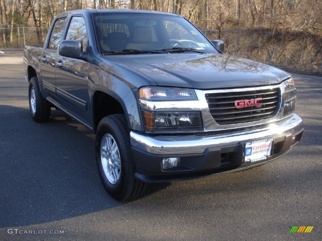 2012 Canyon SLE Crew Cab 4x4 - Dark Steel Gray Metallic / Ebony photo #3
