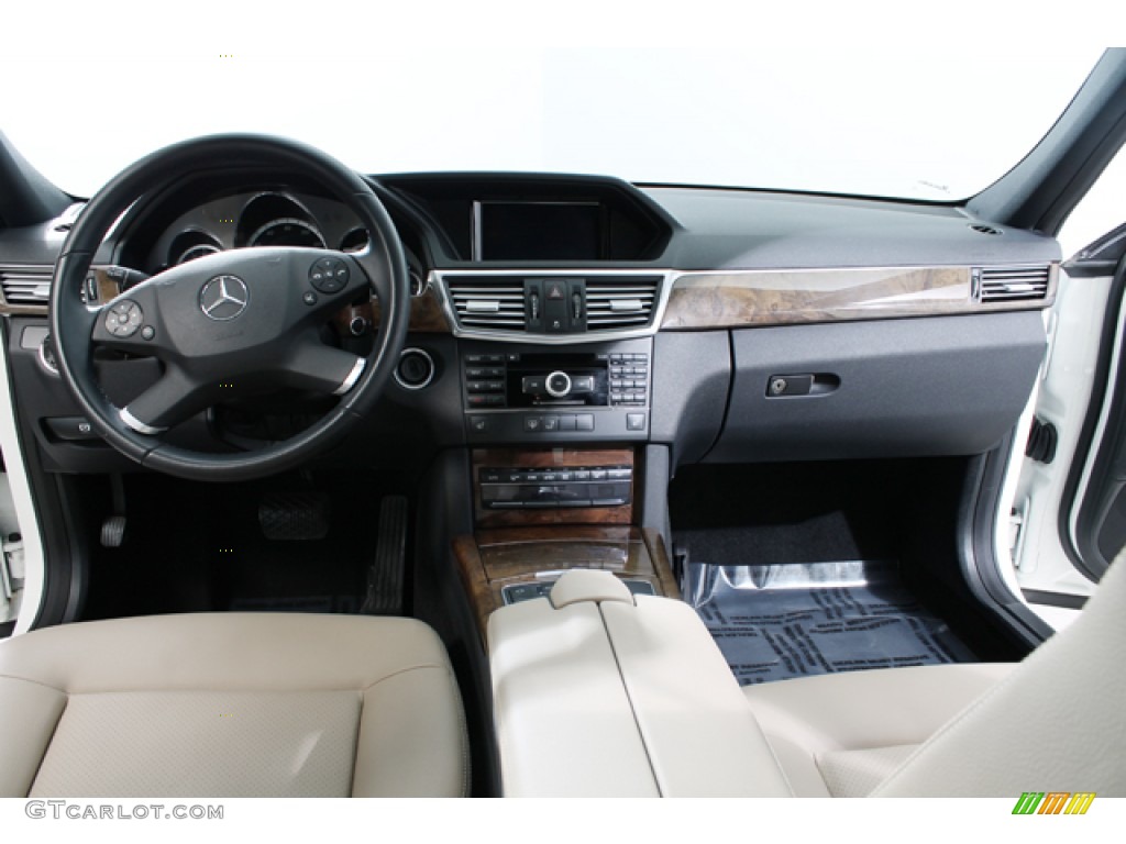 2010 Mercedes-Benz E 350 4Matic Sedan Almond Beige Dashboard Photo #77435470