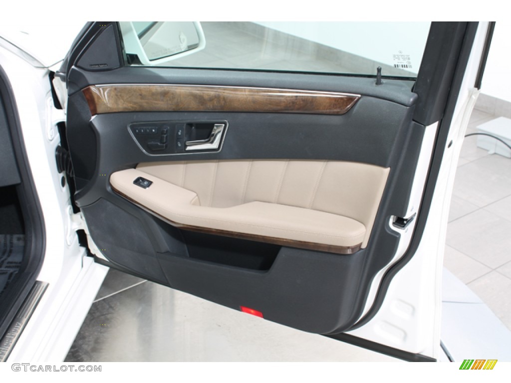 2010 Mercedes-Benz E 350 4Matic Sedan Almond Beige Door Panel Photo #77435628