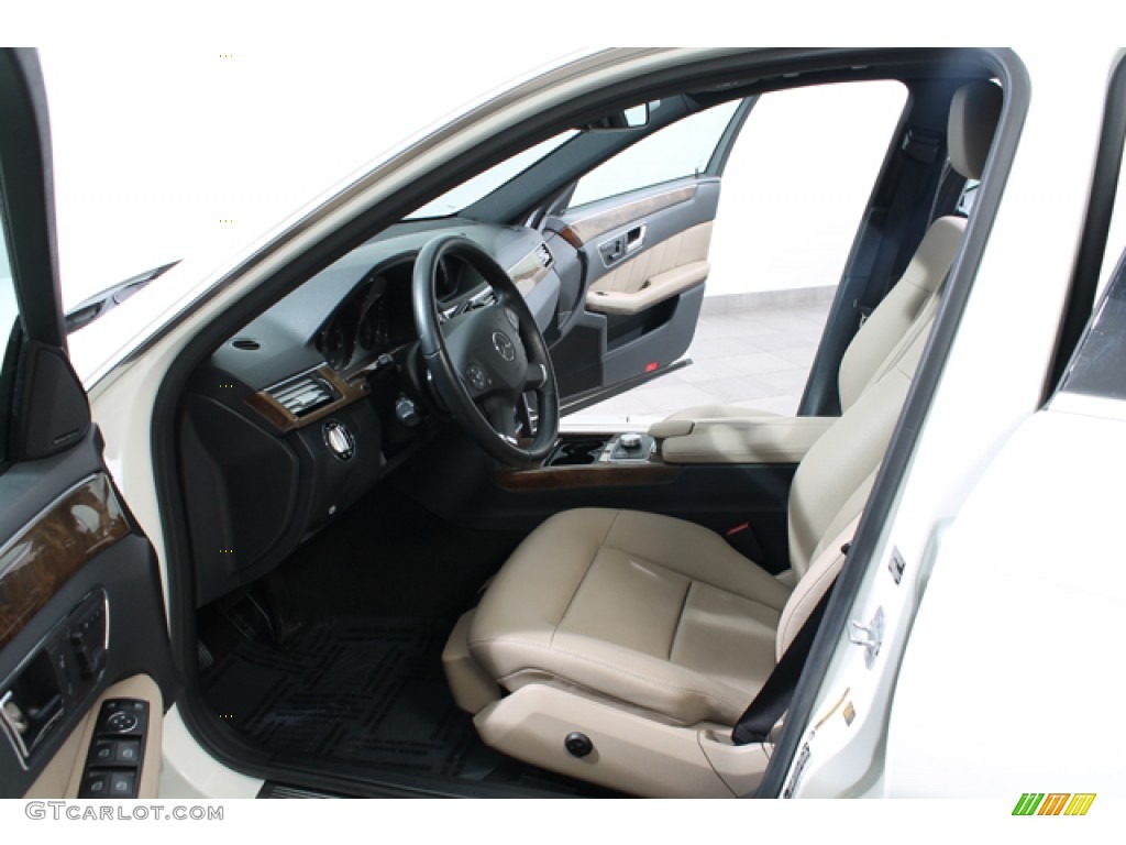 Almond Beige Interior 2010 Mercedes-Benz E 350 4Matic Sedan Photo #77435745