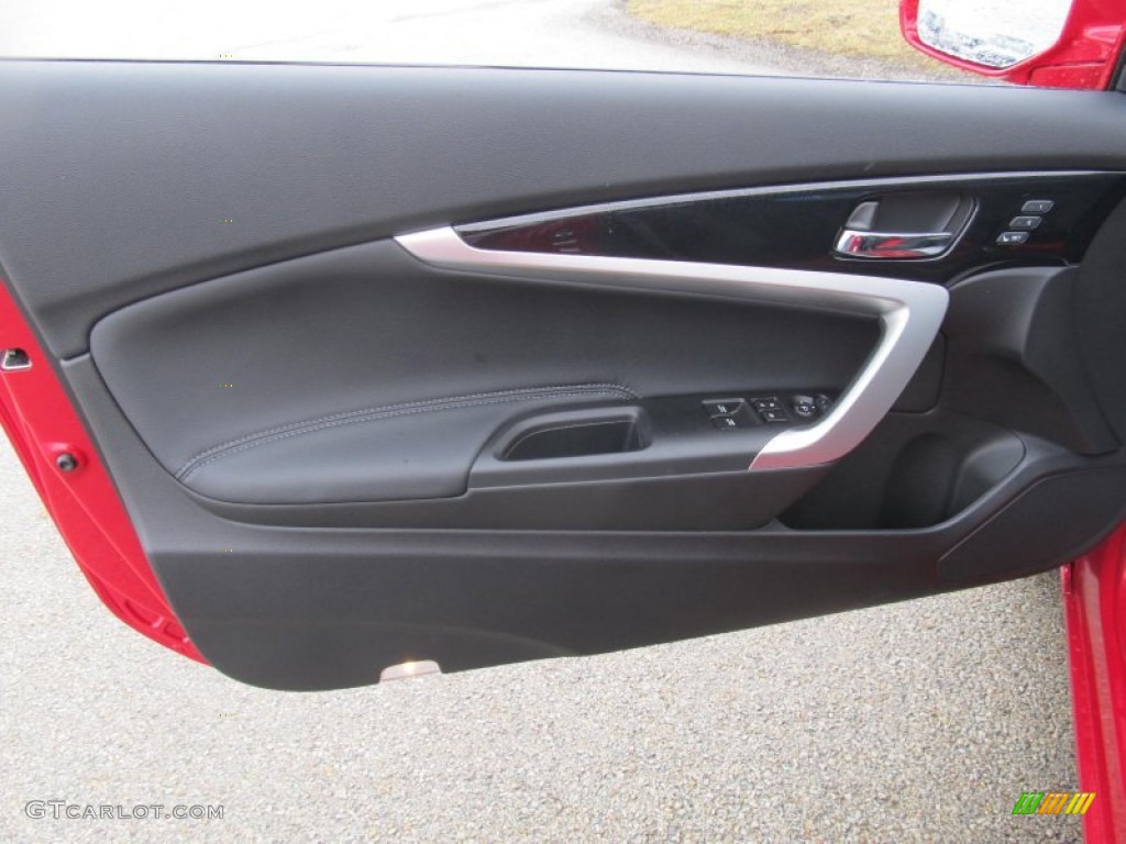 2013 Honda Accord EX-L V6 Coupe Black Door Panel Photo #77435895