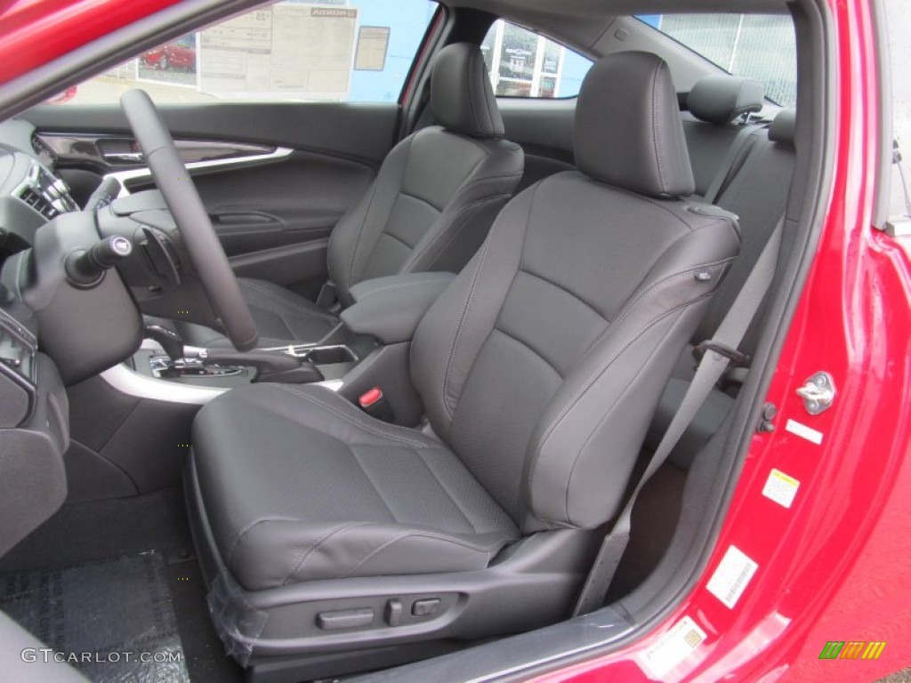 Black Interior 2013 Honda Accord EX-L V6 Coupe Photo #77435909