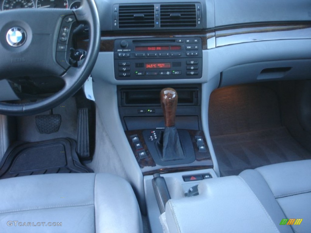 2001 3 Series 330i Sedan - Steel Blue Metallic / Grey photo #12