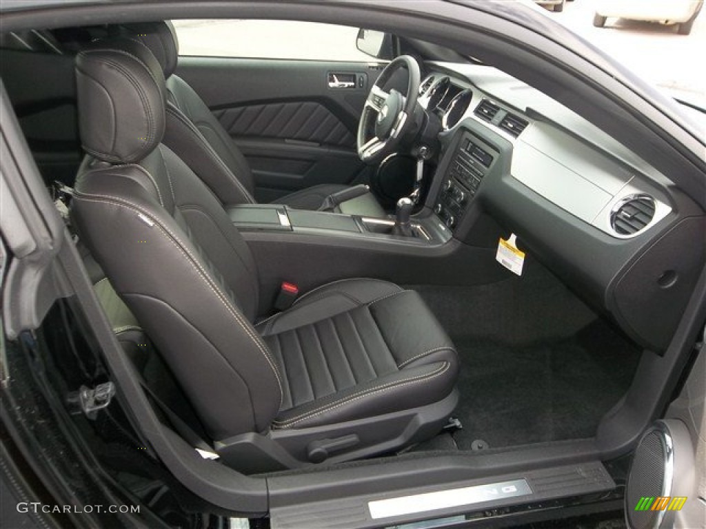 Charcoal Black Interior 2014 Ford Mustang GT Premium Coupe Photo #77436600