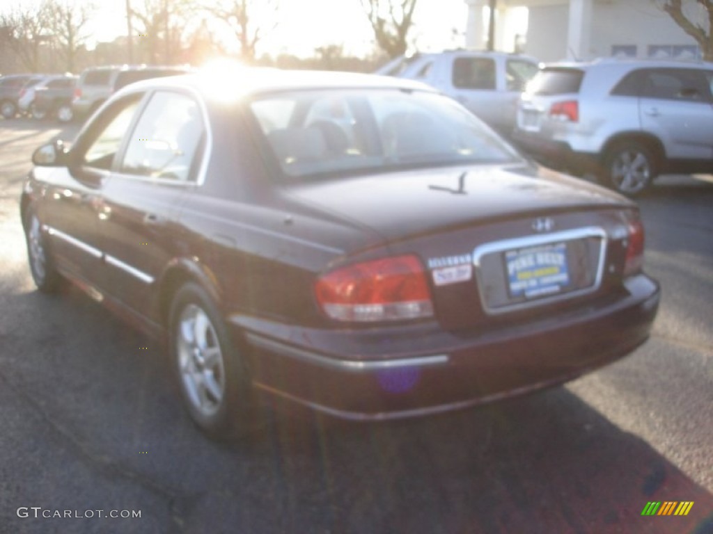2005 Sonata GLS V6 - Ruby Red / Beige photo #6