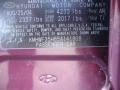  2005 Sonata GLS V6 Ruby Red Color Code AR