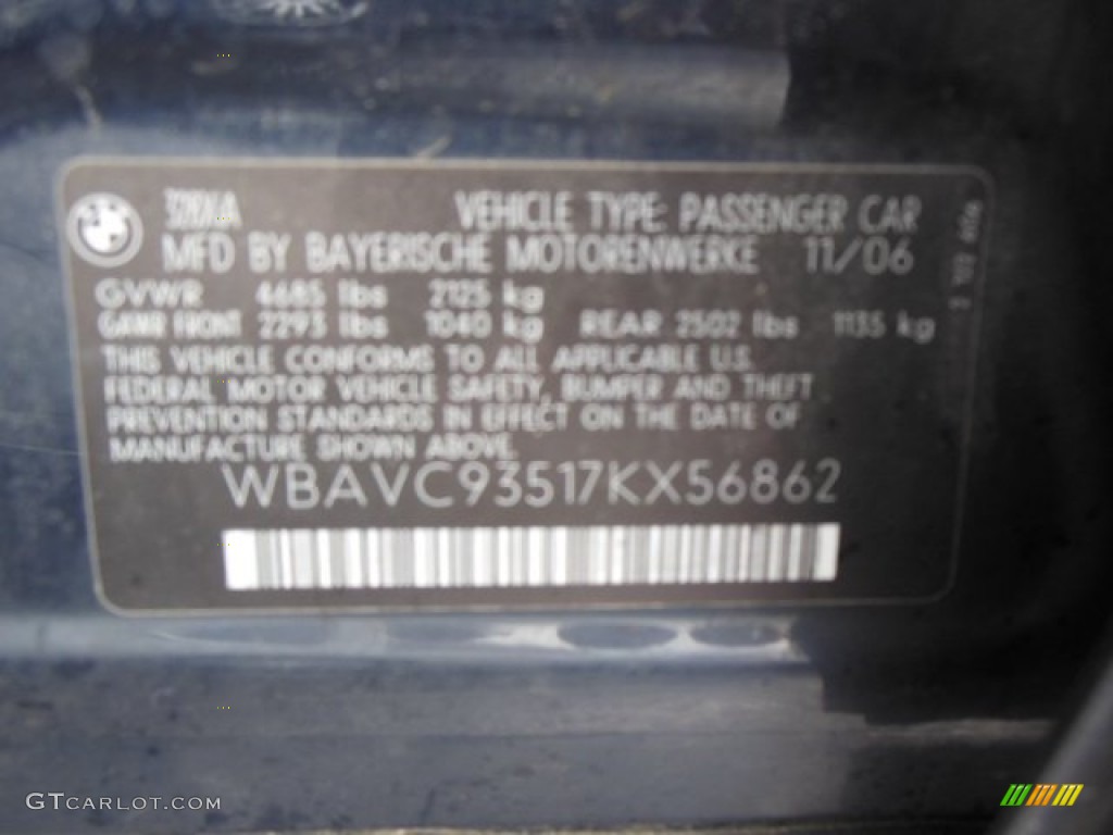 2007 3 Series 328xi Sedan - Montego Blue Metallic / Beige photo #20