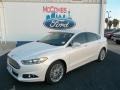 2013 White Platinum Metallic Tri-coat Ford Fusion SE 1.6 EcoBoost  photo #2