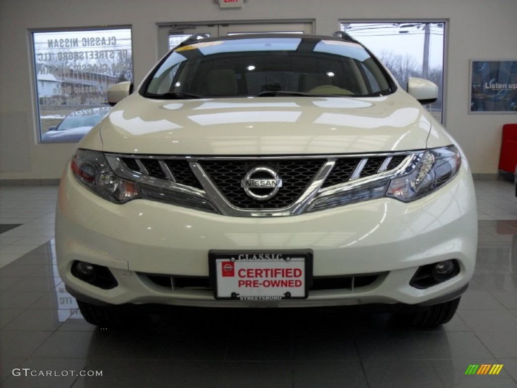 2011 Murano SV AWD - Glacier White Pearl / Beige photo #2