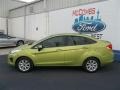 2013 Lime Squeeze Ford Fiesta SE Sedan  photo #3