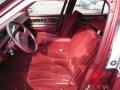1991 Buick LeSabre Red Interior Front Seat Photo