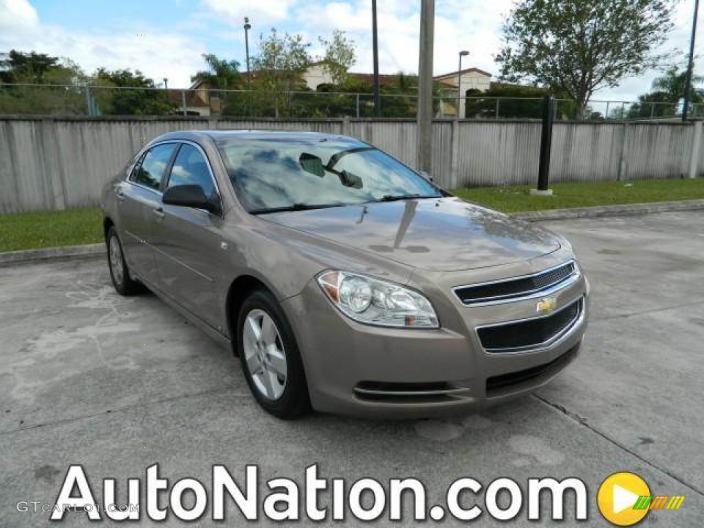 2008 Malibu LS Sedan - Amber Bronze Metallic / Cocoa/Cashmere Beige photo #1