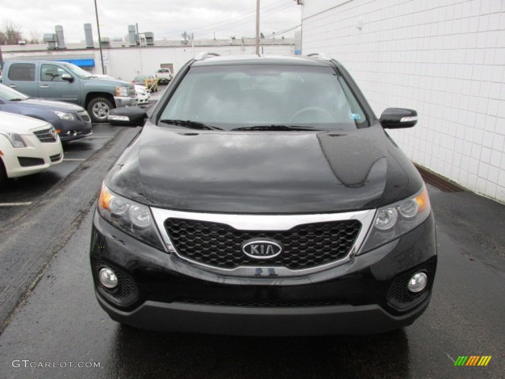 2011 Sorento LX AWD - Ebony Black / Black photo #5