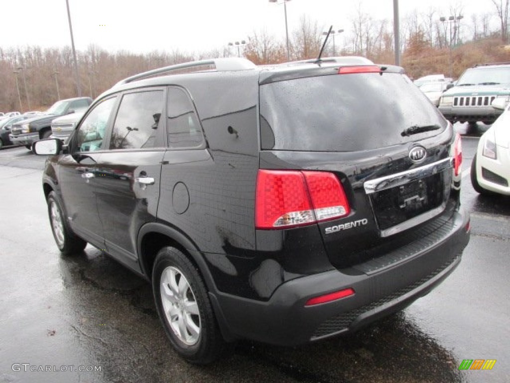 2011 Sorento LX AWD - Ebony Black / Black photo #7