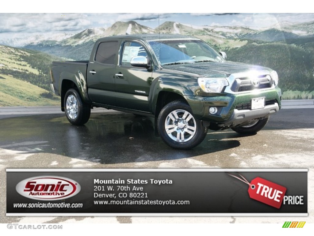 2013 Tacoma V6 Limited Double Cab 4x4 - Spruce Green Mica / Graphite photo #1