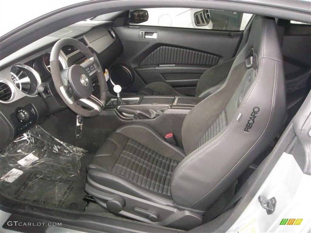 Shelby Charcoal Black/Black Accent Recaro Sport Seats Interior 2013 Ford Mustang Shelby GT500 SVT Performance Package Coupe Photo #77442153