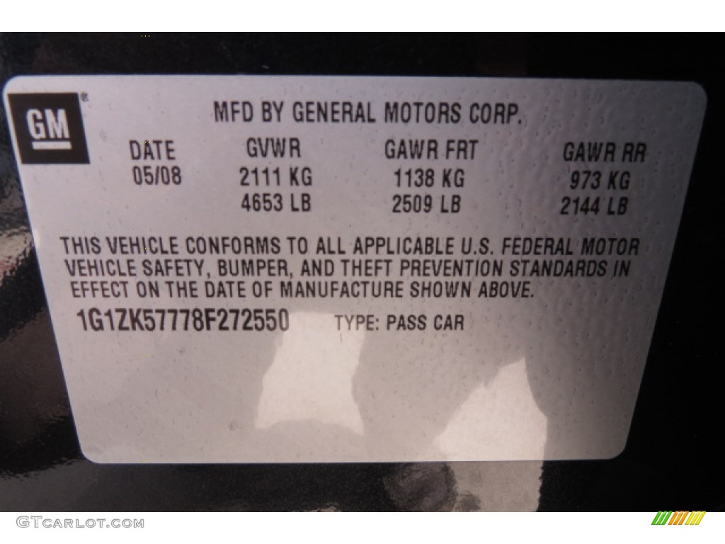 2008 Malibu LTZ Sedan - Black Granite Metallic / Cocoa/Cashmere Beige photo #6