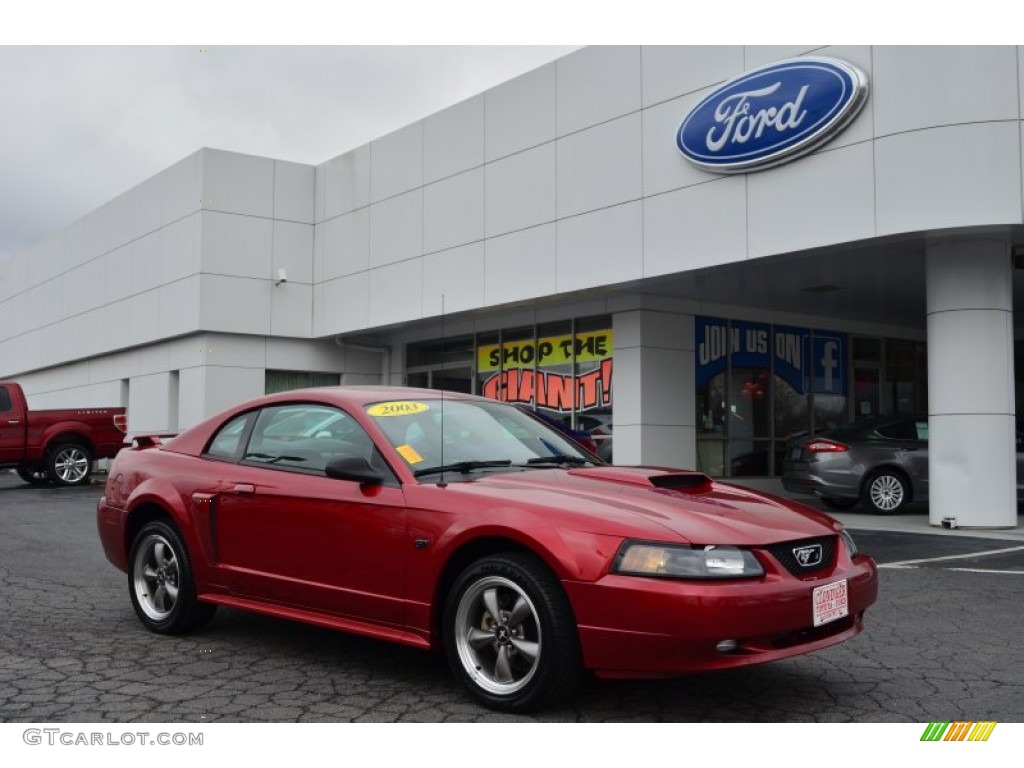 Redfire Metallic 2003 Ford Mustang GT Coupe Exterior Photo #77442951