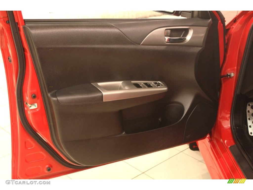 2010 Subaru Impreza WRX Sedan Carbon Black Door Panel Photo #77444484