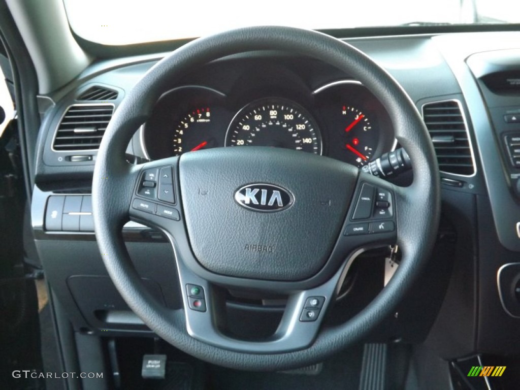 2014 Kia Sorento LX Black Steering Wheel Photo #77444730