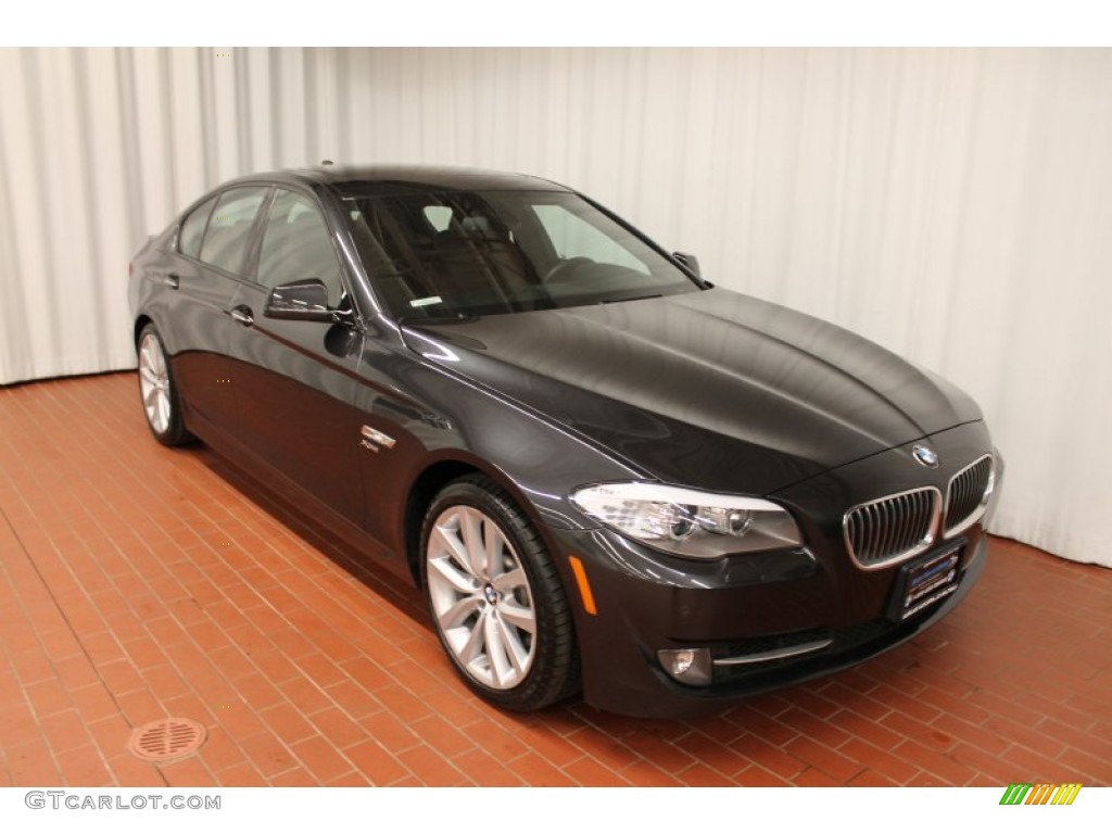 2012 5 Series 535i xDrive Sedan - Dark Graphite Metallic II / Cinnamon Brown photo #1