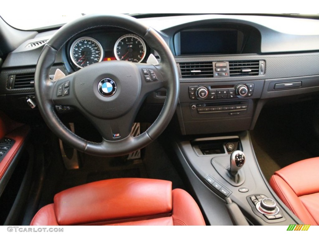 2010 BMW M3 Sedan Fox Red Novillo Dashboard Photo #77445317