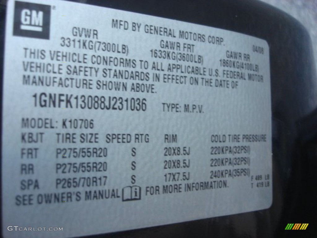 2008 Tahoe LTZ 4x4 - Black / Ebony photo #33