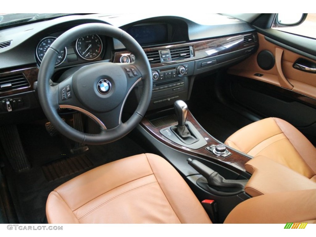 Saddle Brown Dakota Leather Interior 2010 BMW 3 Series 335i xDrive Coupe Photo #77445555