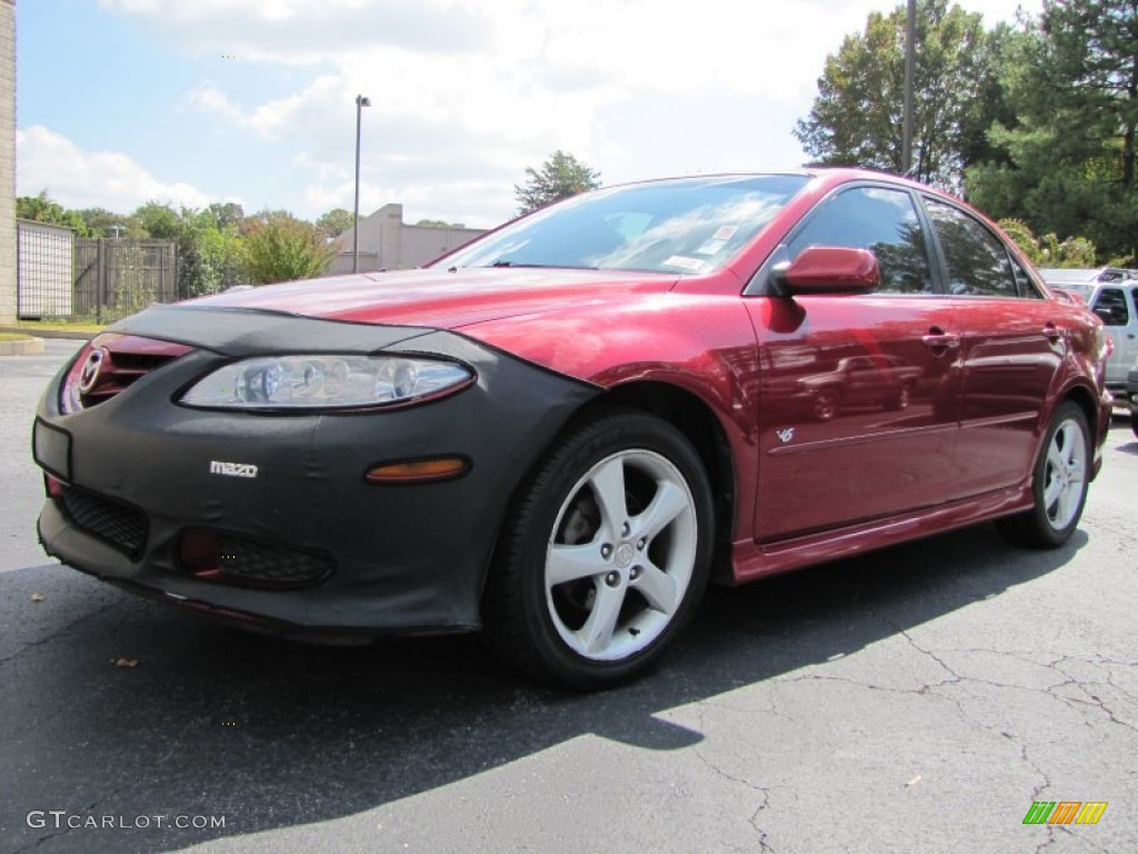 2005 MAZDA6 s Sport Sedan - Redfire Metallic / Beige photo #1