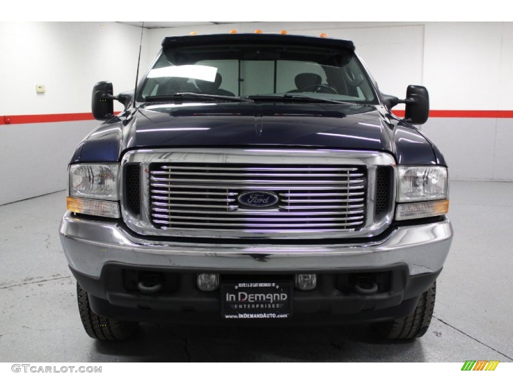 2003 F250 Super Duty XLT SuperCab 4x4 - True Blue Metallic / Dark Flint Grey photo #4