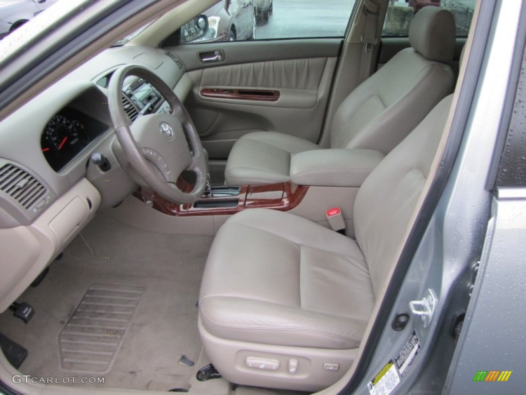 2005 Camry XLE V6 - Mineral Green Opalescent / Taupe photo #6