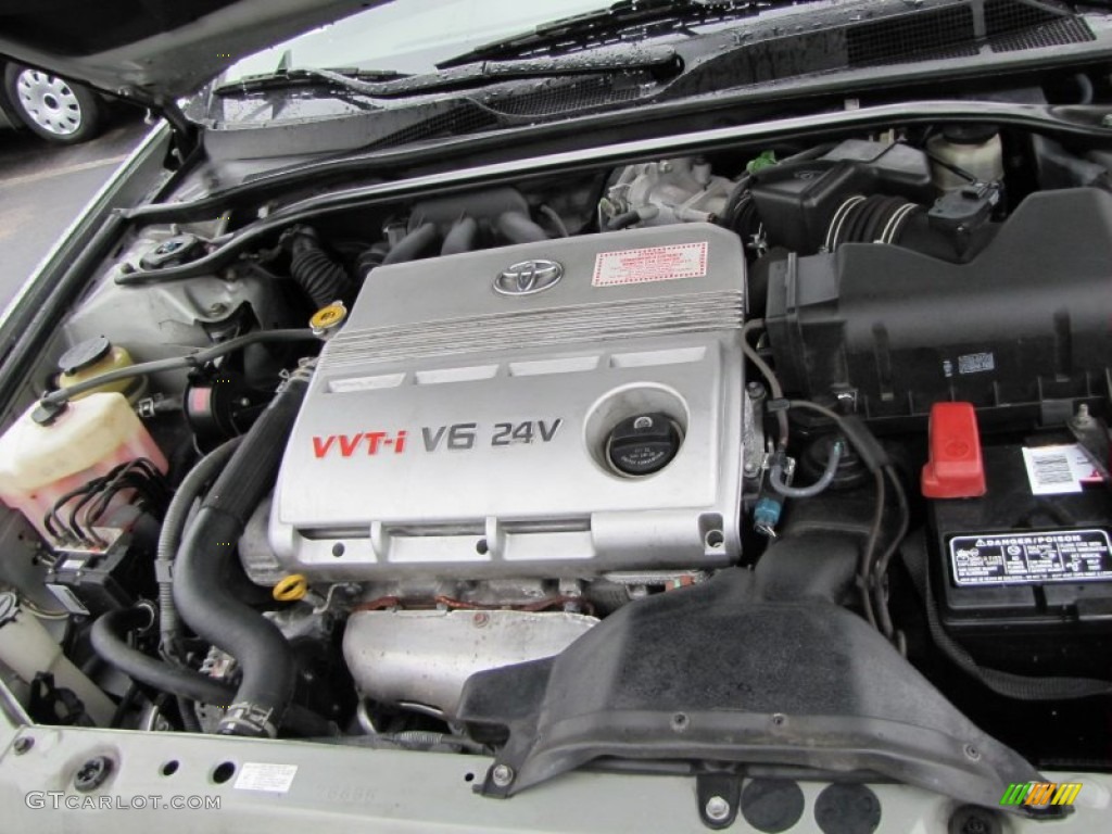 2005 Camry XLE V6 - Mineral Green Opalescent / Taupe photo #15
