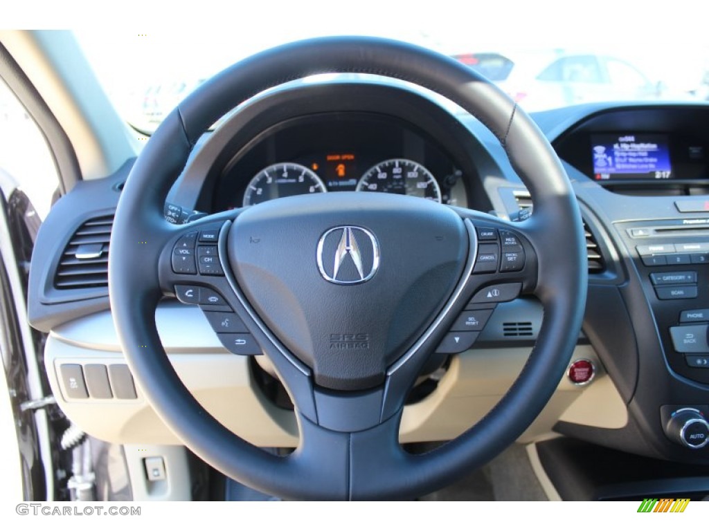 2013 Acura RDX Standard RDX Model Parchment Steering Wheel Photo #77449218