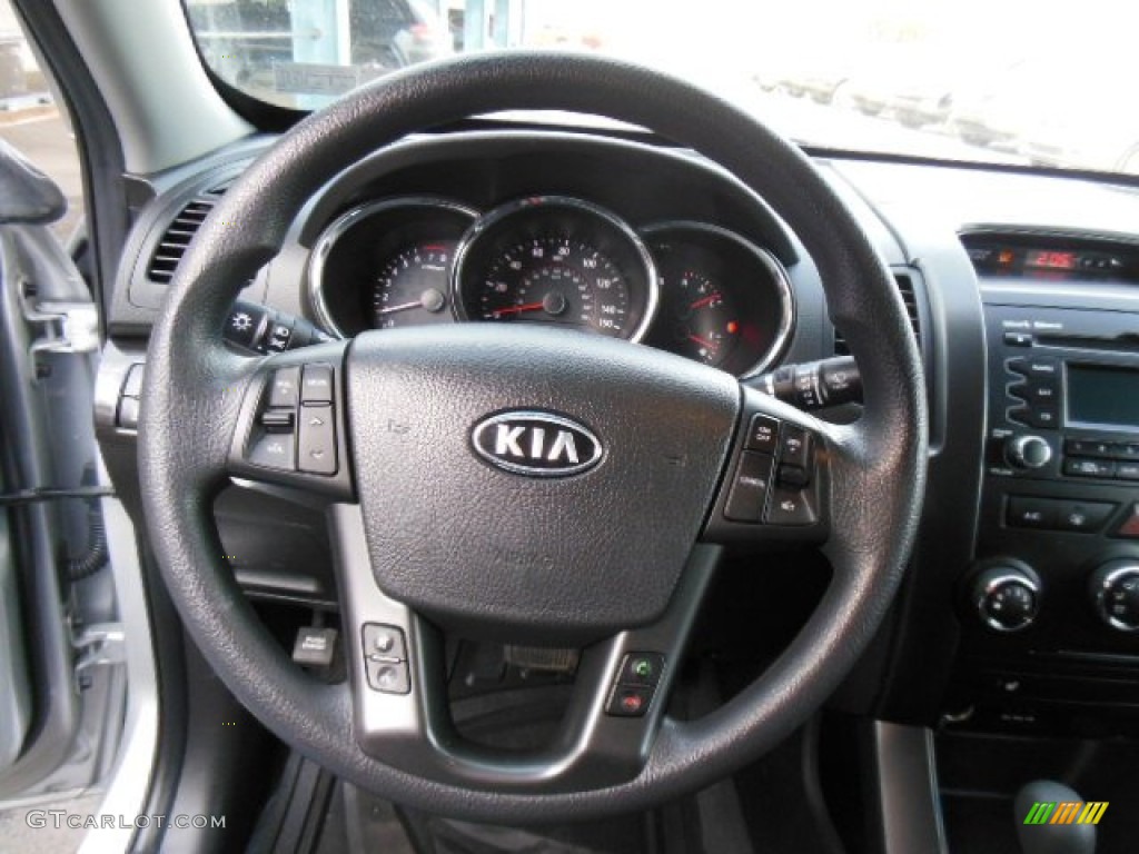 2011 Kia Sorento LX AWD Black Steering Wheel Photo #77449985