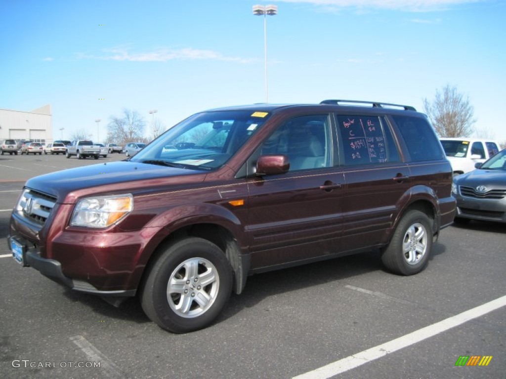 2008 Pilot Value Package 4WD - Dark Cherry Pearl / Gray photo #1