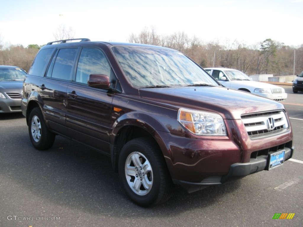 2008 Pilot Value Package 4WD - Dark Cherry Pearl / Gray photo #2