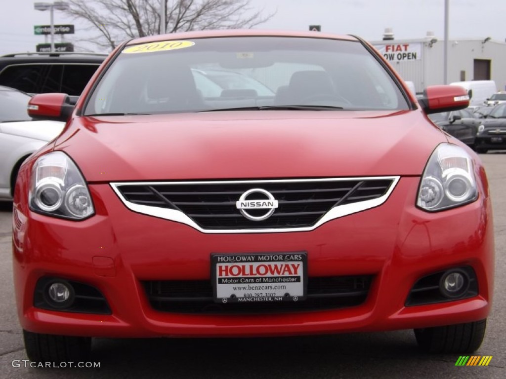 2010 Altima 3.5 SR Coupe - Red Alert / Charcoal photo #2