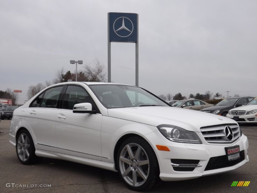 Polar White 2013 Mercedes-Benz C 300 4Matic Sport Exterior Photo #77453133