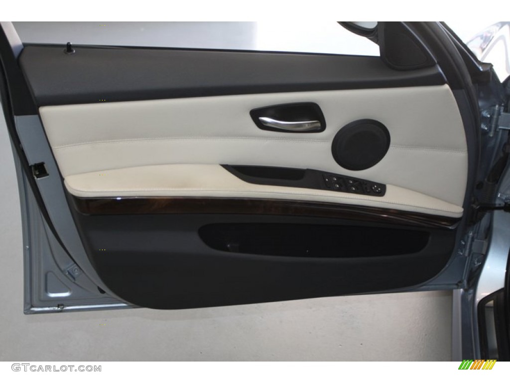 2009 BMW 3 Series 328i Sedan Oyster Dakota Leather Door Panel Photo #77453538