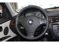 2009 BMW 3 Series Oyster Dakota Leather Interior Steering Wheel Photo