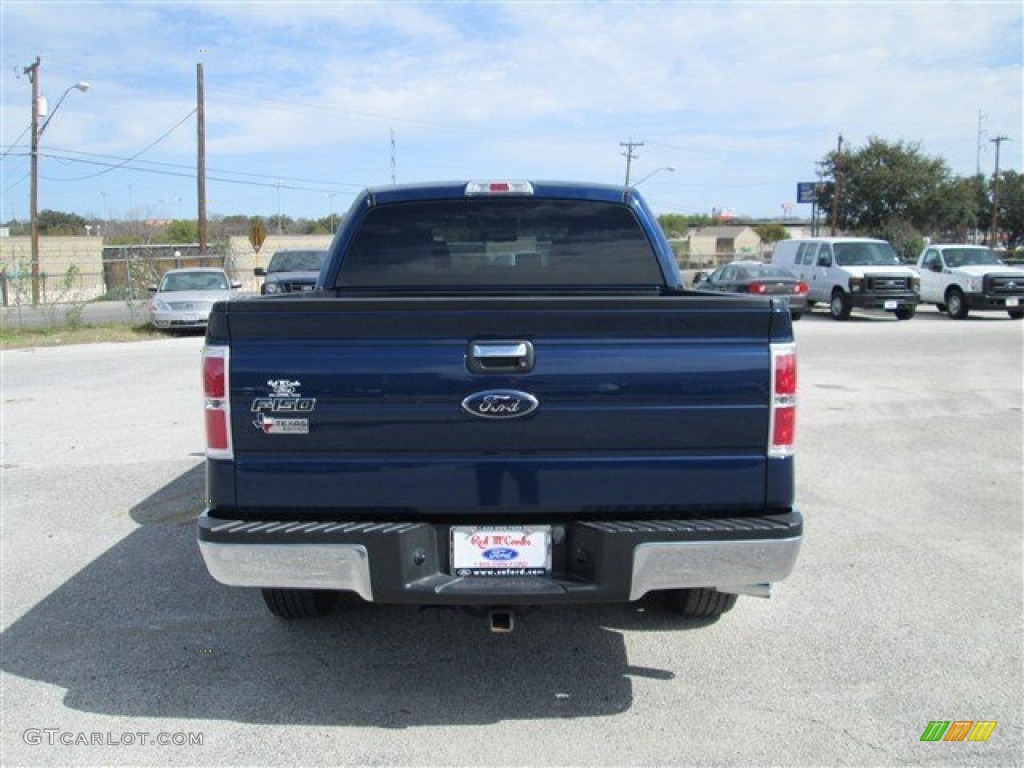 2010 F150 XLT SuperCrew - Dark Blue Pearl Metallic / Medium Stone photo #6